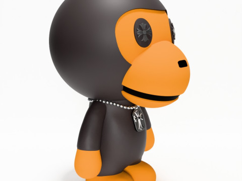 3D Printing Bape Milo Chrome Hearts toy Modello 3D