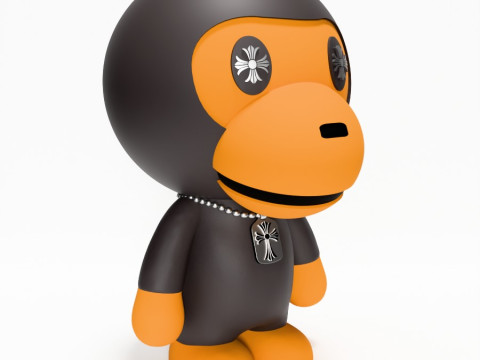 3D Printing Bape Milo Chrome Hearts toy Modello 3D