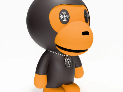 3D Printing Bape Milo Chrome Hearts toy 3D Model