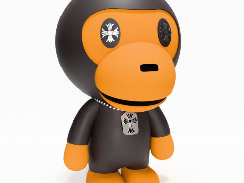 3D Printing Bape Milo Chrome Hearts toy Modello 3D