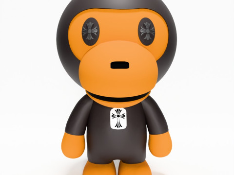 3D Printing Bape Milo Chrome Hearts toy Modello 3D