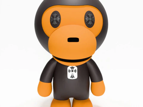 3D Printing Bape Milo Chrome Hearts toy 3D Model