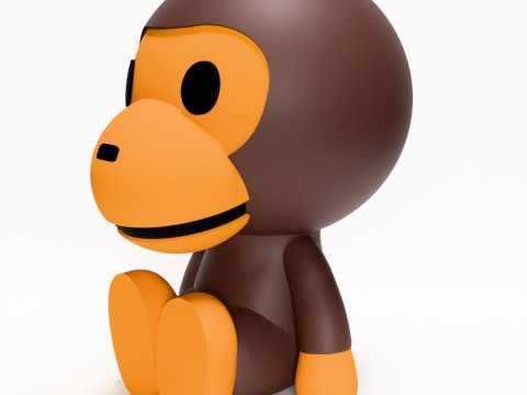 3D Printing Bape Milo Seated toy 3D 模型