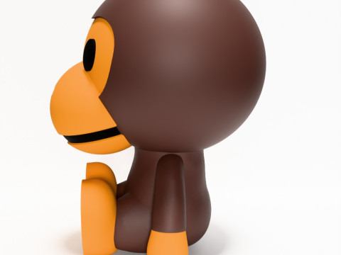 3D Printing Bape Milo Seated toy 3D 模型