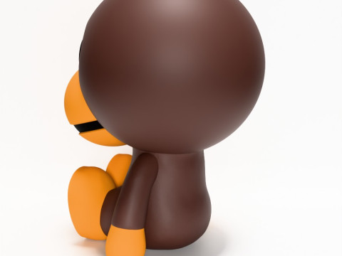 3D Printing Bape Milo Seated toy 3D 模型