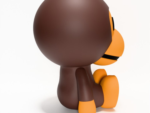3D Printing Bape Milo Seated toy 3D 模型