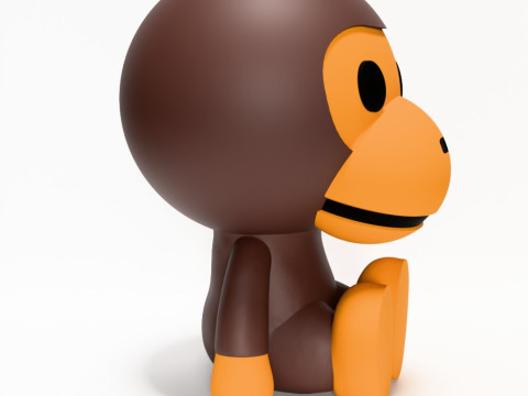 3D Printing Bape Milo Seated toy 3D 模型