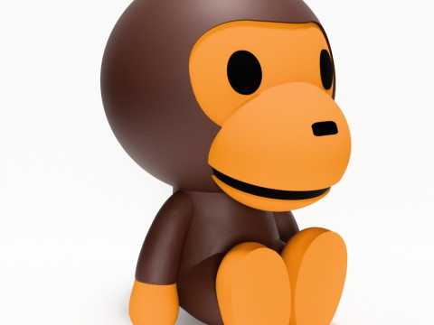 3D Printing Bape Milo Seated toy 3D 模型