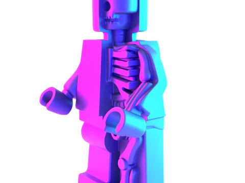 3D Printing Dissected Brick Minifig Anatomic LEGO toy 3D Model