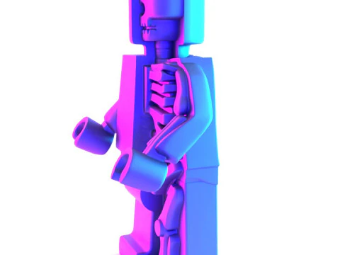 3D Printing Dissected Brick Minifig Anatomic LEGO toy 3D Model