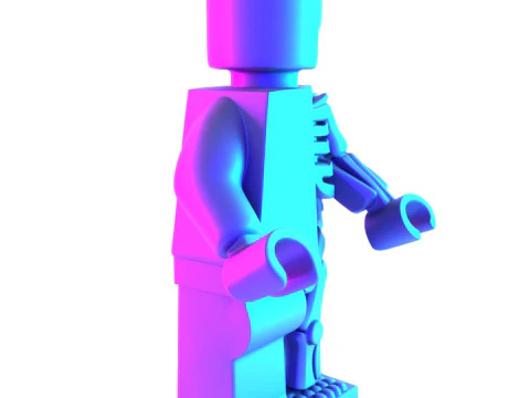 3D Printing Dissected Brick Minifig Anatomic LEGO toy 3D Model