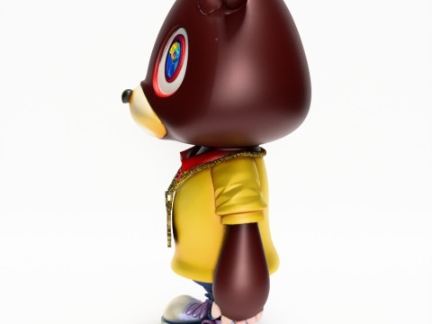 3D Printing Dropout Graduation Kanye Bear Takashi Murakami toy 3D Model