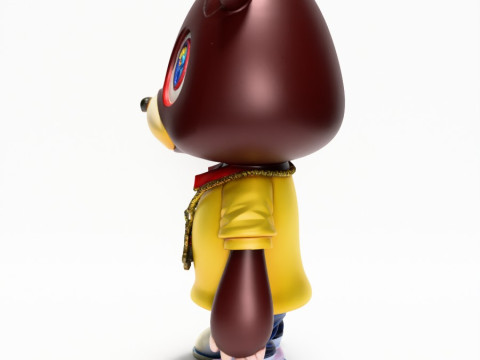 3D Printing Dropout Graduation Kanye Bear Takashi Murakami toy 3D Model