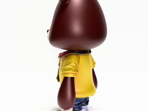 3D Printing Dropout Graduation Kanye Bear Takashi Murakami toy 3D Model