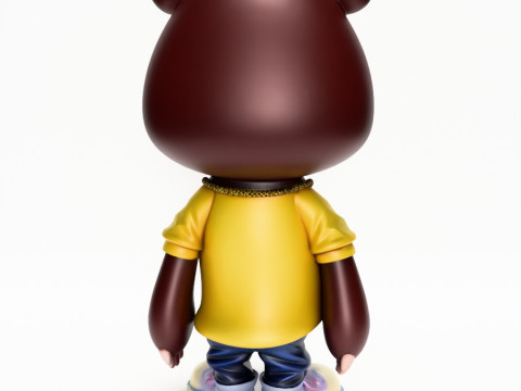 3D Printing Dropout Graduation Kanye Bear Takashi Murakami toy 3D Model
