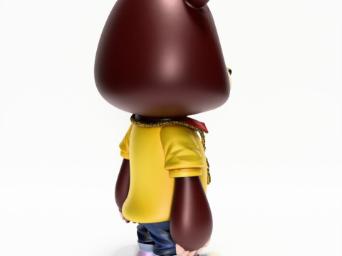 3D Printing Dropout Graduation Kanye Bear Takashi Murakami toy 3D Model