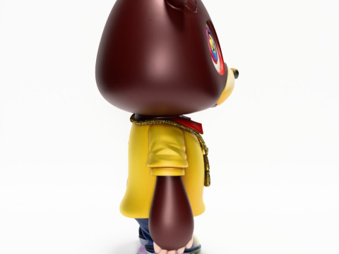 3D Printing Dropout Graduation Kanye Bear Takashi Murakami toy 3D Model