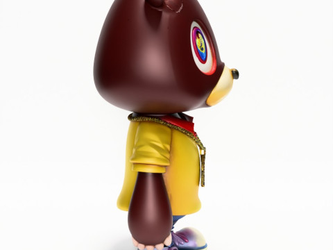 3D Printing Dropout Graduation Kanye Bear Takashi Murakami toy 3D Model