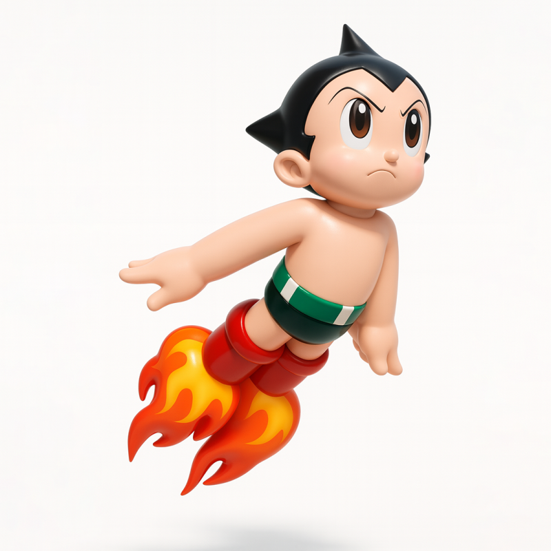 3D Printing Astro Boy Rocket Jetboots toy 3D Model .c4d .max .obj .3ds .fbx .stl .blend 
