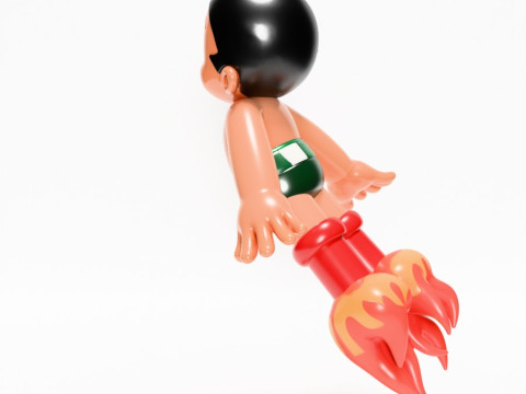 3D Printing Astro Boy Rocket Jetboots toy 3D Model