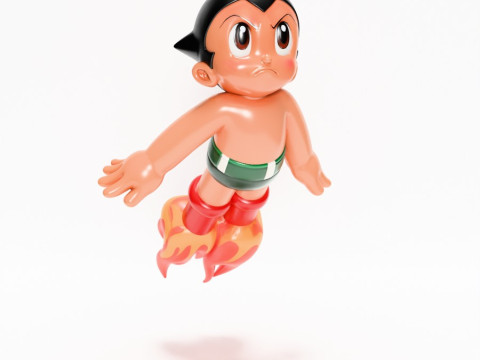 3D Printing Astro Boy Rocket Jetboots toy 3D Model