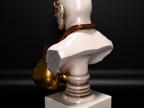 Stampa 3D Mike Tyson Boxing Statue Golden Guanti giocattolo Modello 3D