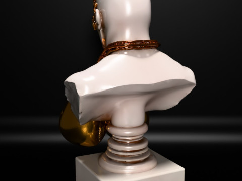 Stampa 3D Mike Tyson Boxing Statue Golden Guanti giocattolo Modello 3D