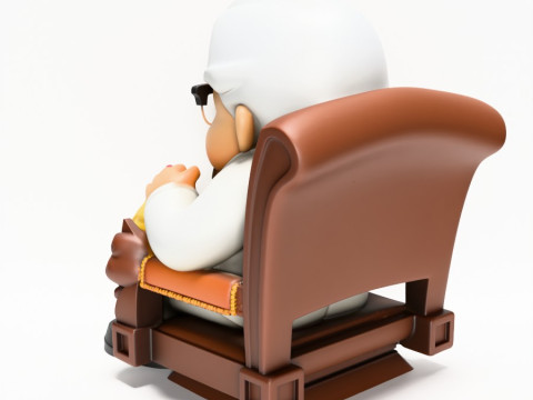 3D Printing Throne Colonel Sanders The Chicken Father KFC toy 3D Modell