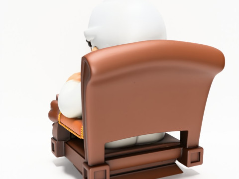 3D Printing Throne Colonel Sanders The Chicken Father KFC toy 3D Modell