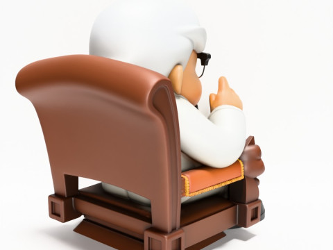 3D Printing Throne Colonel Sanders The Chicken Father KFC toy 3D Modell