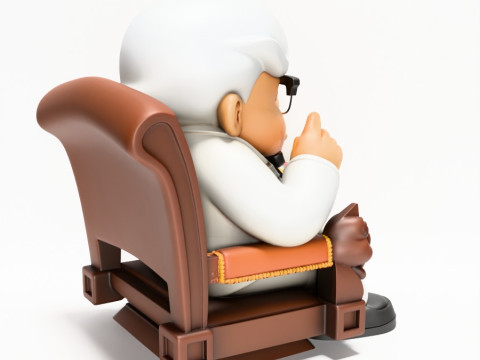 3D Printing Throne Colonel Sanders The Chicken Father KFC toy 3D Modell