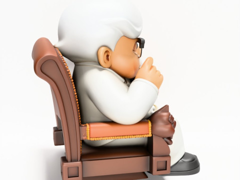 3D Printing Throne Colonel Sanders The Chicken Father KFC toy 3D Modell