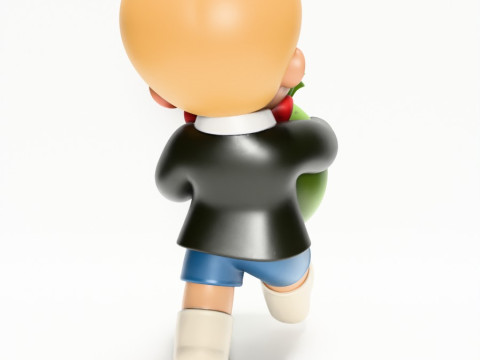 3D Printing Happy Richie Rich Poor Little Rich Boy Cash Bag toy Modelo 3D