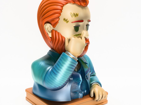 3D Printing Van Gogh Starry Night Earless toy Modelo 3D