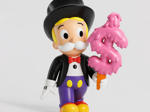 3D Printing Richie Rich mash-up Mr Monopoly Mickey Mouse toy 3D Модель