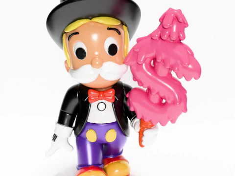 3D Printing Richie Rich mash-up Mr Monopoly Mickey Mouse toy 3D Model