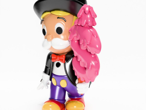 3D Printing Richie Rich mash-up Mr Monopoly Mickey Mouse toy Modelo 3D