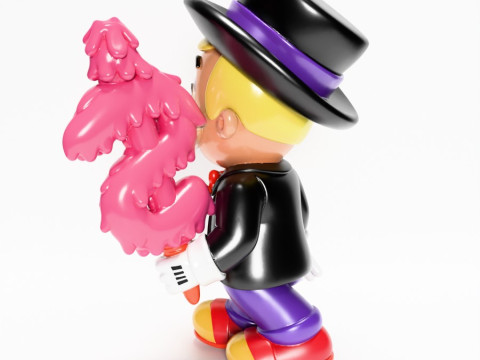 3D Printing Richie Rich mash-up Mr Monopoly Mickey Mouse toy Modelo 3D