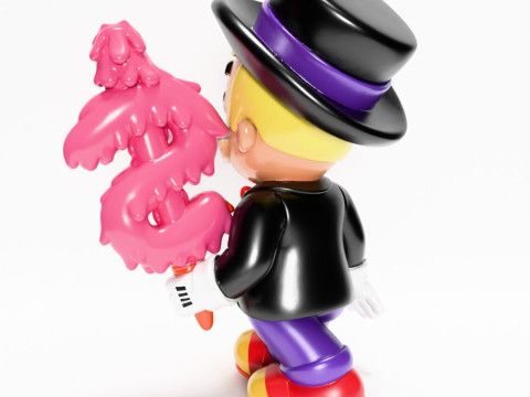3D Printing Richie Rich mash-up Mr Monopoly Mickey Mouse toy Modelo 3D