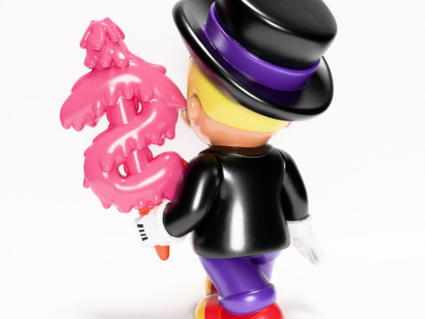 3D Printing Richie Rich mash-up Mr Monopoly Mickey Mouse toy Modelo 3D