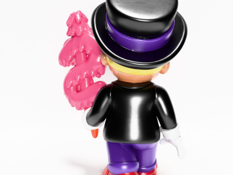 3D Printing Richie Rich mash-up Mr Monopoly Mickey Mouse toy Modelo 3D