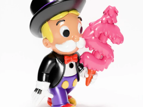 3D Printing Richie Rich mash-up Mr Monopoly Mickey Mouse toy 3D Model