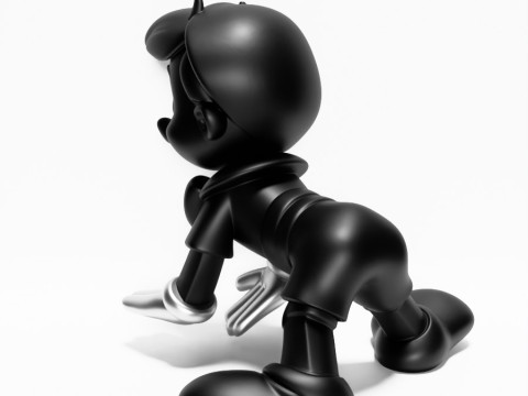3D Printing Chrome Pinocchio Disney Cricket Player toy 3D Modell