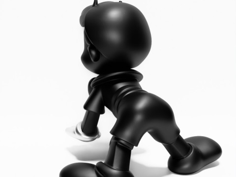 3D Printing Chrome Pinocchio Disney Cricket Player toy 3D Modell