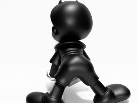 3D Printing Chrome Pinocchio Disney Cricket Player toy 3D Modell