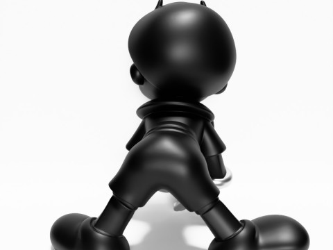 3D Printing Chrome Pinocchio Disney Cricket Player toy 3D Modell