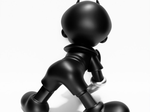 3D Printing Chrome Pinocchio Disney Cricket Player toy 3D Modell