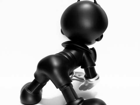 3D Printing Chrome Pinocchio Disney Cricket Player toy 3D Modell