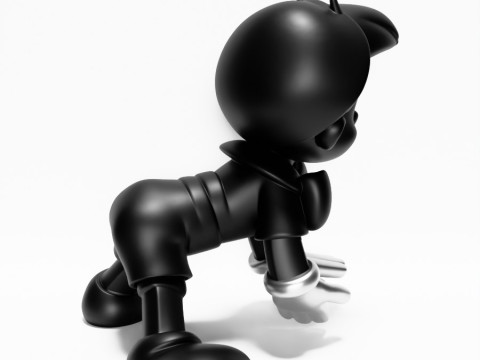 3D Printing Chrome Pinocchio Disney Cricket Player toy 3D Modell