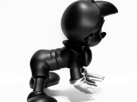 3D Printing Chrome Pinocchio Disney Cricket Player toy 3D Modell